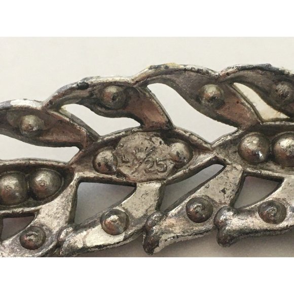 Little Nemo Feather Colored Rhinestone Brooch Pin Art Nouveau Vtg Jewelry Signed - Picture 9 of 9